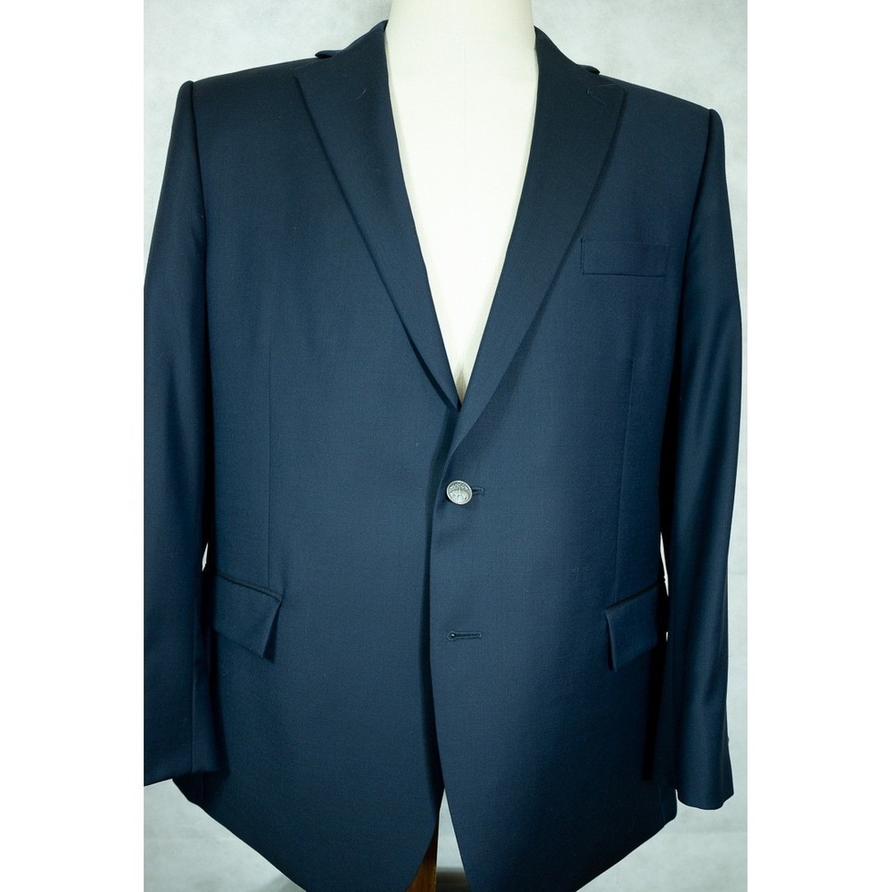 Brooks Brothers Regent Fit Navy Blue Wool Blazer Sport Coat Silver Buttons 46R